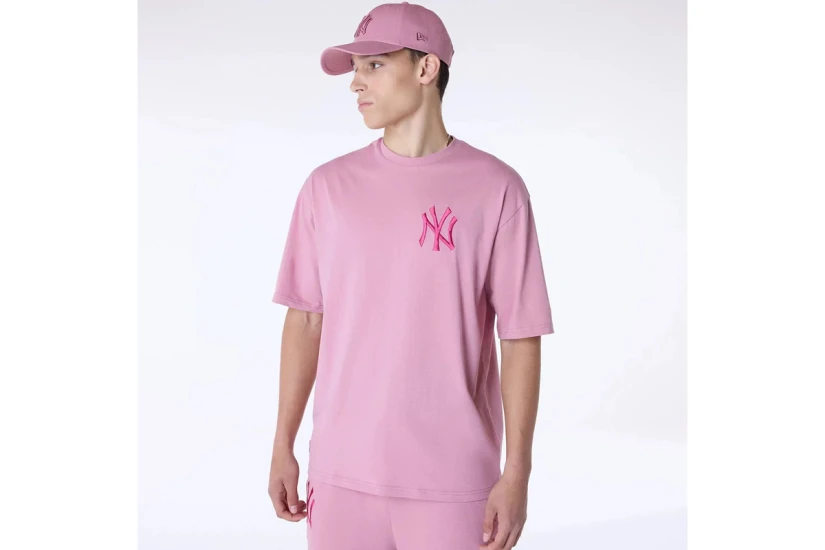 New Era MLB League Essential Ανδρικό Κοντομάνικο T-Shirt Ροζ