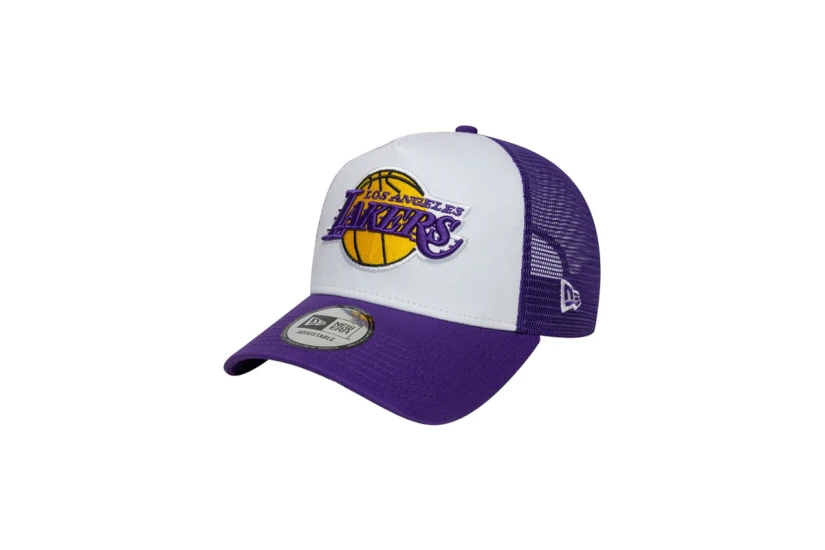 New Era Los Angeles Lakers Trucker Καπέλο Snapback Μωβ, Λευκό, Κίτρινο