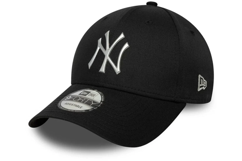 New Era New York Yankees Metallic 9Forty Καπέλο Snapback Μαύρα, Ασημί