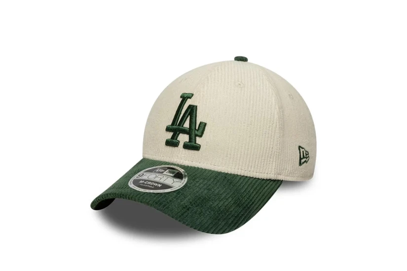 New Era Los Angeles Dodgers MLB Cord 9Forty M-Crown Καπέλο Strapback Εκρού, Κυπαρισσί