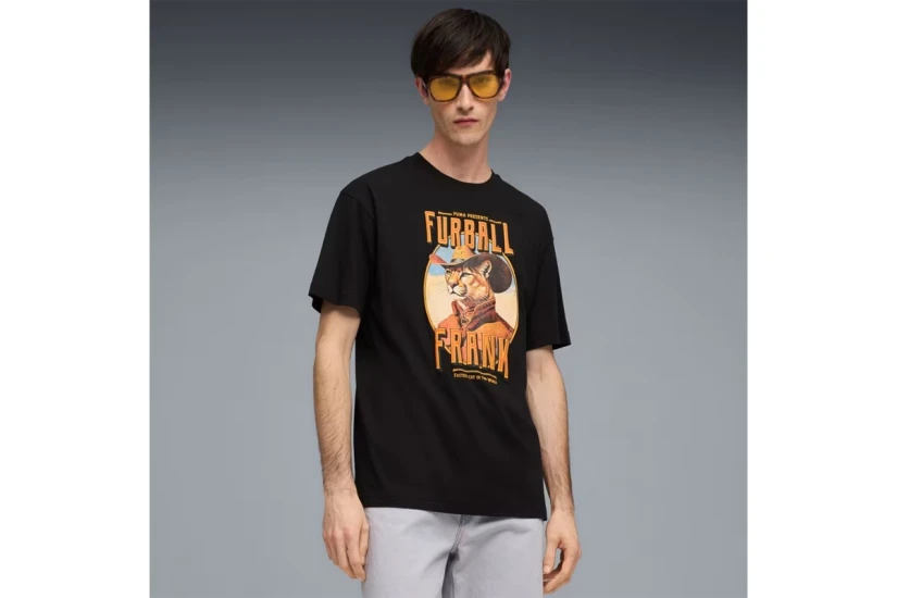 Puma House Of Graphics Cat Ανδρικό Κοντομάνικο T-Shirt Μαύρο, Διάφορα Χρώματα