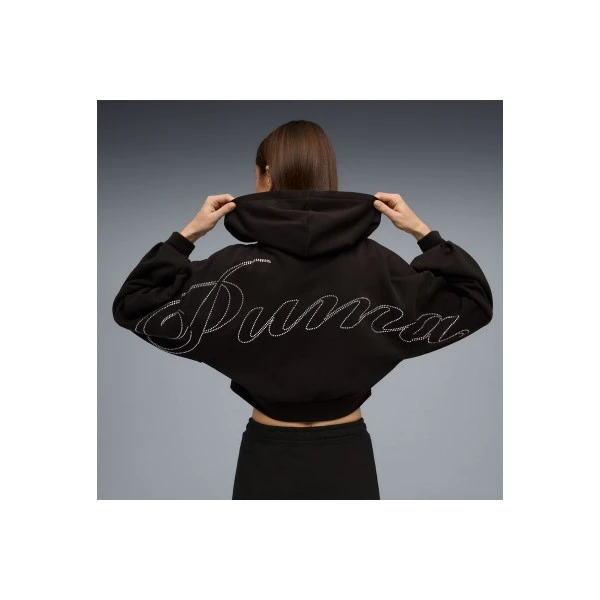 Puma Essentials Graphics Bedazzled Ζακέτα Βαμβακερή Γυναικεία (635394 01)