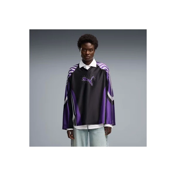 Puma Street Glam Bedazzled Jersey Μπλούζα Με V Γυναικεία (636650 01)