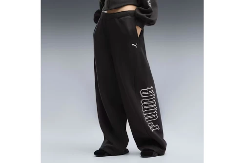 Puma Street Glam Slouchy Bedazzled Oversized Παντελόνι Φόρμας Γυν (636652 01)