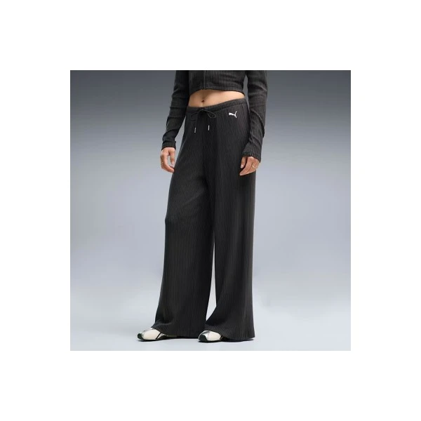 Puma Essentials Ribbed Wide-Leg Παντελόνι Φόρμας Γυναικείο (636667 01)