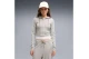 Puma Essentials Ribbed Γυναικεία Πολυεστερική Ζακέτα με Κουκούλα Γκρι