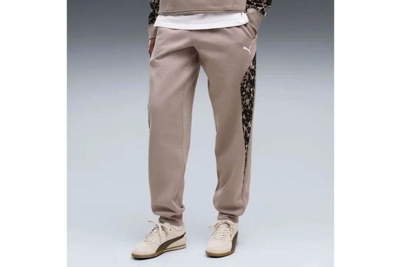 Puma Sport Animal Γυναικείο Παντελόνι Φόρμας Καφέ, Μαύρο, Εκρού
