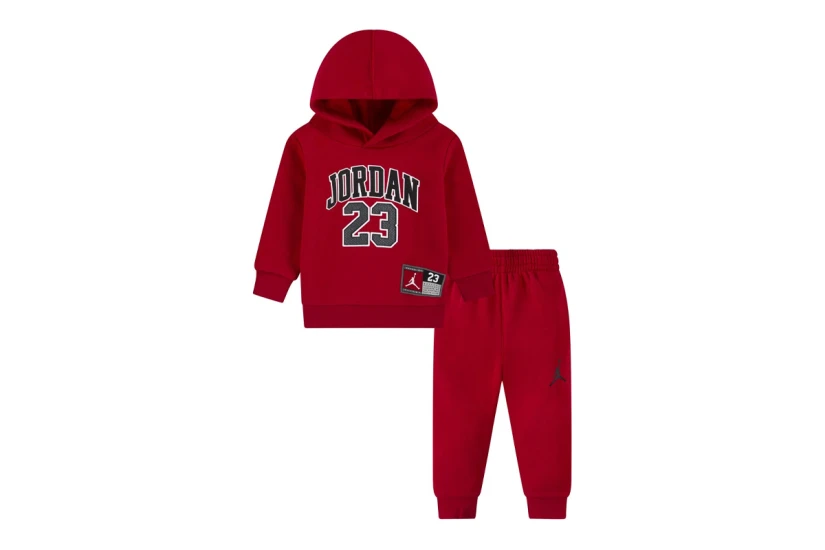 Jordan Jersey Pack Infants Βρεφικό Σετ Hoodie - Παντελόνι Φόρμας Κόκκινο