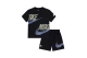 Nike Sportswear In The Zone Relaxed Jersey Βρεφικό Σετ Κοντομάνικη Μπλούζα - Σορτς Μαύρο