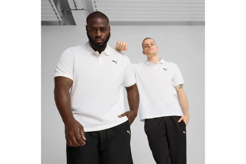 Puma Ess Pique Ανδρική Κοντομάνικη Polo Μπλούζα Λευκή
