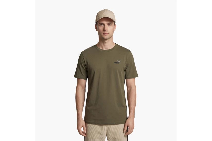 Puma Essentials 2 Color Small No.1 Logo Ανδρικό Κοντομάνικο T-Shirt