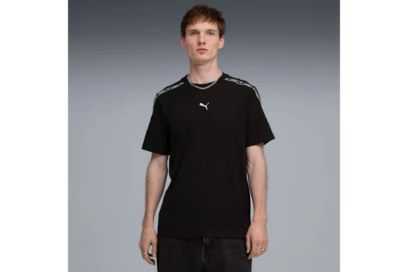 Puma Essentials Tape Ανδρικό Κοντομάνικο T-Shirt Μαύρο, Λευκό