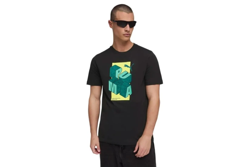 Puma Graphic Ανδρικό Κοντομάνικο T-Shirt Μαύρο