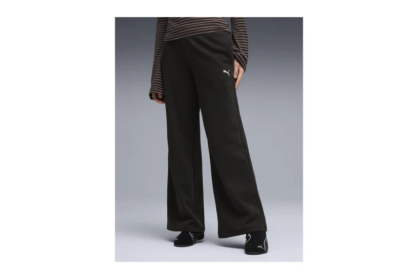 Puma Essentials Wide Leg Γυναικείο Παντελόνι Φόρμας Μαύρο