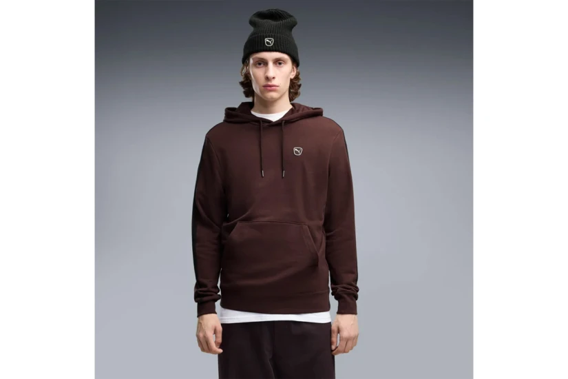 Puma Essentials Elevated Fleece Ανδρικό Φούτερ με Κουκούλα Καφέ