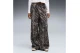 Puma Sport Animal Printed Wide Leg Γυναικείο Παντελόνι Φόρμας Καφέ, Μαύρο, Εκρού