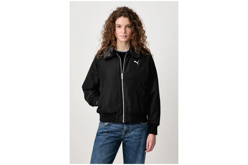Puma Reversible High Loft Relaxed Γυναικείο Μπουφάν Bomber Διπλής Όψης Μαύρο