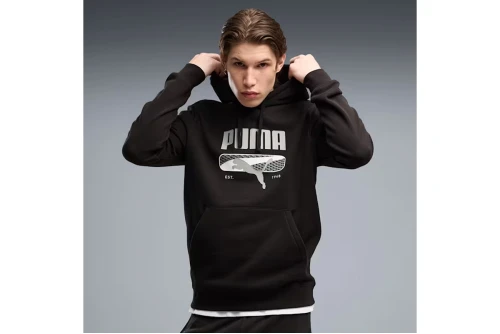 Puma Sport Logo Play Fleece Hoodie Ανδρικό (694606 01)