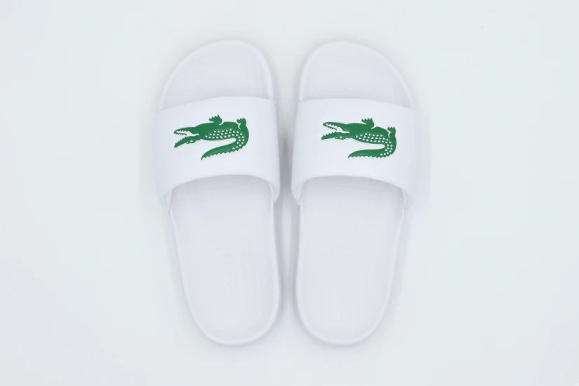Lacoste Serve Slides 1.0 Γυναικείες Παντόφλες Λευκές, Πράσινες