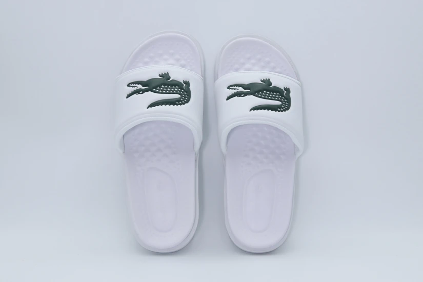 Lacoste Serve Slide Dual 1253 Ανδρικές Παντόφλες Λευκές