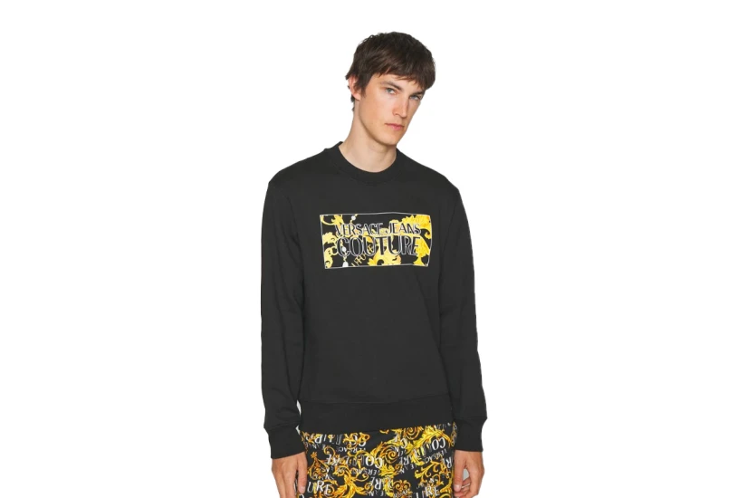 Versace R Logo Square Pearls Μπλούζα Με Λαιμόκοψη Ανδρική (75GAIE01 CF02E 899)