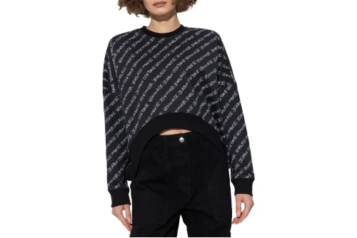 Versace Print Logo Signature Μπλούζα Με Λαιμόκοψη Γυναικεία (75HAI312 FS097 899)