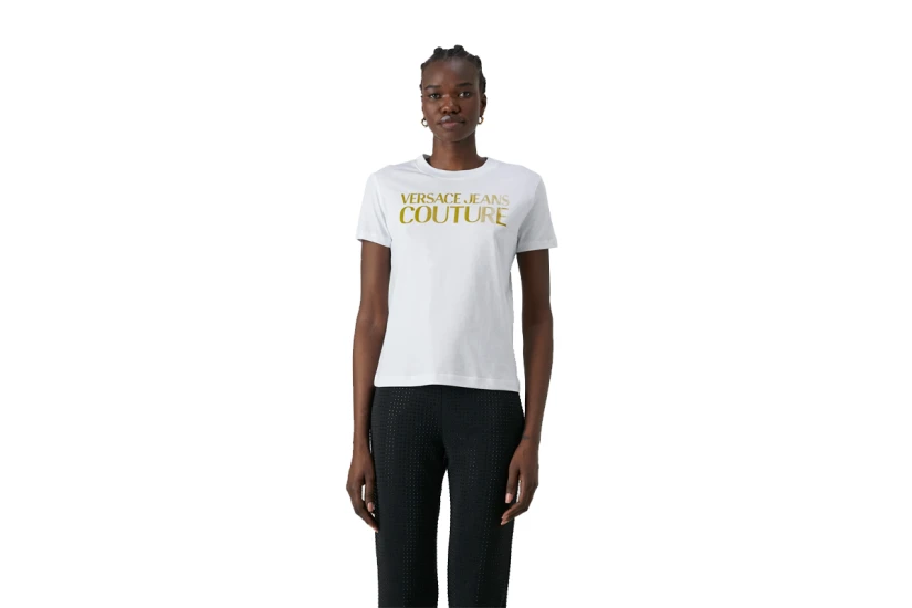 Versace R Logo Thick Foil T-Shirt Γυναικείο (76HAHT04 CJ00T G03)