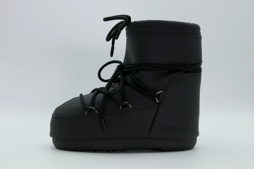 Moon Boot Icon Low Rubber Γυναικείες Μπότες Χιονιού Μαύρες