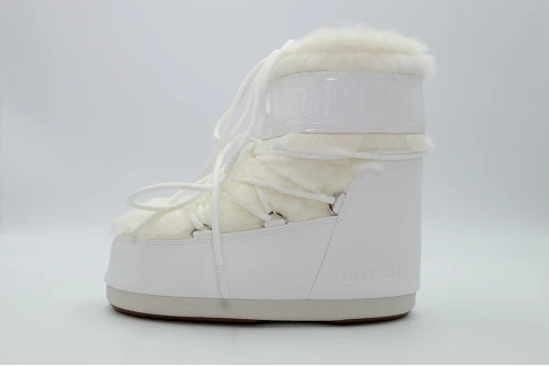 Moon Boot Icon Low White Faux Fur Μπότες Χιονιού (80D1409390 A002)