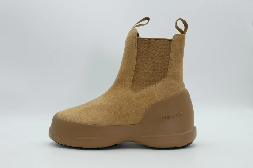 Moon Boot Luna Chelsea Suede Γυναικεία Μποτάκια Κάμελ