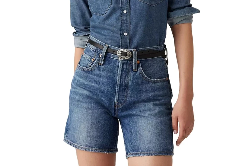 Levi's 501 Mid Γυναικείο Ψηλόμεσο Τζιν Σορτς Μπλε