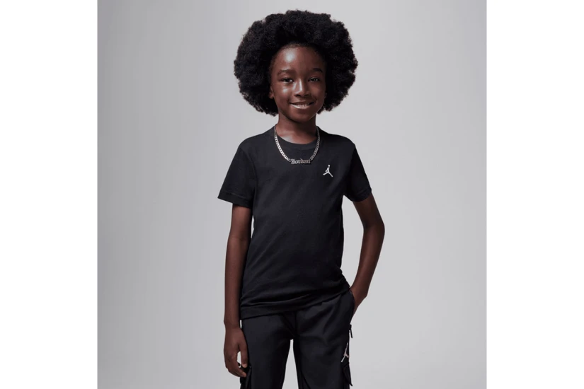 Jordan Jumpman Air Embroidered Παιδικό Κοντομάνικο T-Shirt Μαύρο