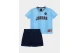Jordan 23 Jersey Παιδικό Σετ Κοντομάνικη Μπλούζα - Σορτς Γαλάζιο, Μπλε Σκούρο, Λευκό