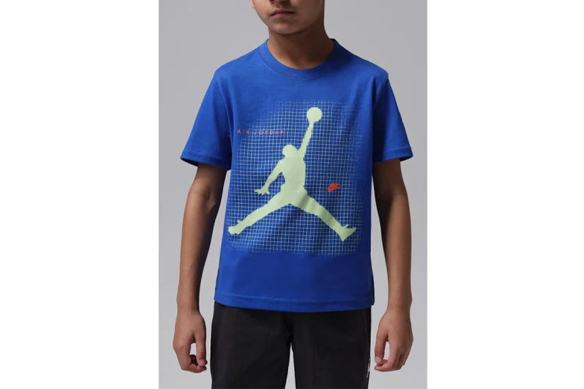 Jordan Jumpman Grid Blur Παιδικό Κοντομάνικο T-Shirt Ρουά, Φυτρί