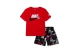 Nike Sportswear Allover Print Παιδικό Σετ Κοντομάνικη Μπλούζα - Σορτς Κόκκινο, Μαύρο, Λευκό, Γκρι