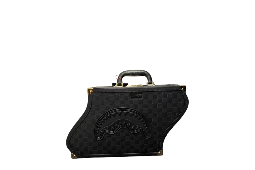 Sprayground Raised Check Τσάντα Χειρός Μαύρη, Χρυσή