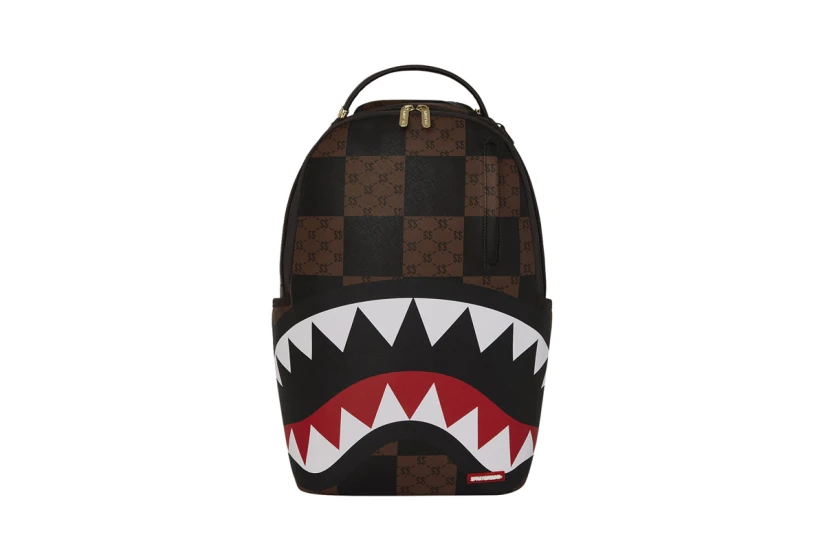 Sprayground Enlarged Check Paris Dlxsv Backpack Καφέ, Κόκκινο, Λευκό