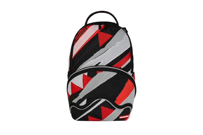 Sprayground Shredded Arctic Dlxsr Backpack Μαύρο, Κόκκινο, Γκρι
