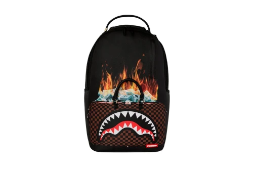 Sprayground Bag Of Money On Fire Dlxsv Backpack (910B7675NSZ)