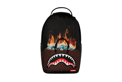Sprayground Bag Of Money On Fire Dlxsv Backpack (910B7675NSZ)