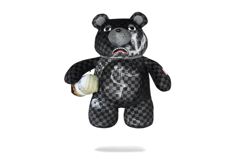 Sprayground Sip N Smoke Moneybear Backpack Μαύρο, Ανθρακί
