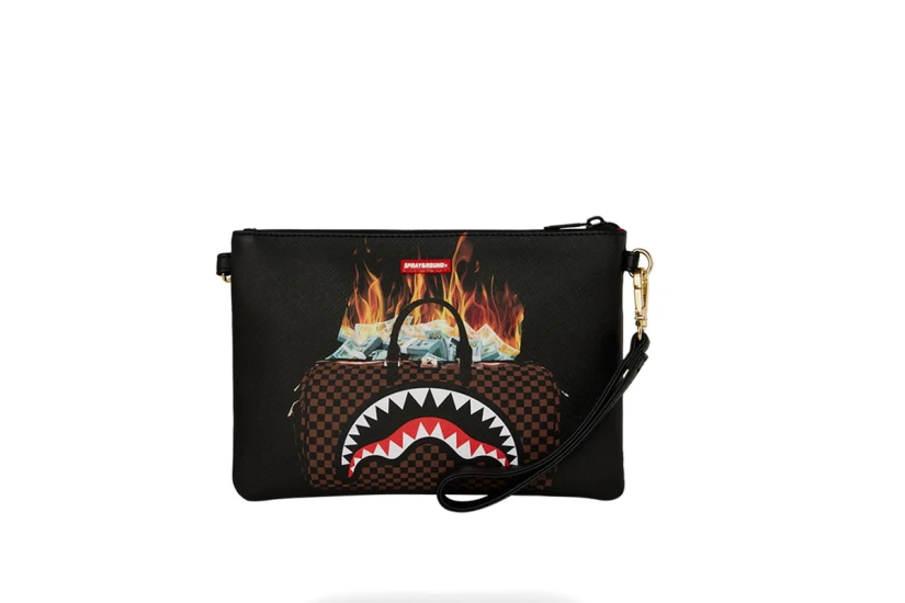 Sprayground Duffle On Fire Τσαντάκι Χιαστί - Ώμου Μαύρο
