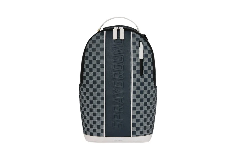 Sprayground Upscale Check Dlxsv Backpack Γκρι Σκούρο, Λευκό