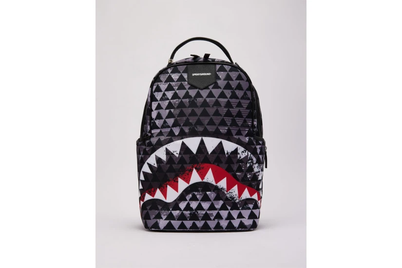 Sprayground Kahuku Niho Mano Dlxsr Backpack Μαύρο, Γκρι, Λευκό, Κόκκινο