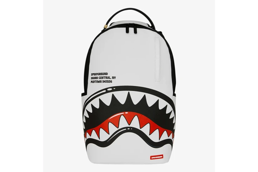 Sprayground Shark Central Bubbly Backpack Λευκό, Μαύρο, Κόκκινο