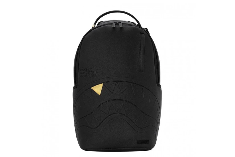 Sprayground Blacked Out Embossed Gold Tooth Dlxsv Backpack (910B9325NSZ)