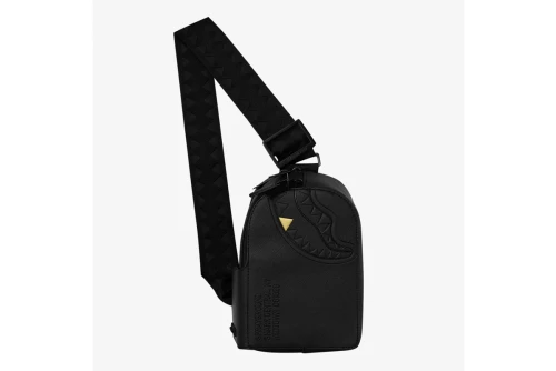 Sprayground Blacked Out Embossed Gold Tooth Sling Backpack (910B9326NSZ)