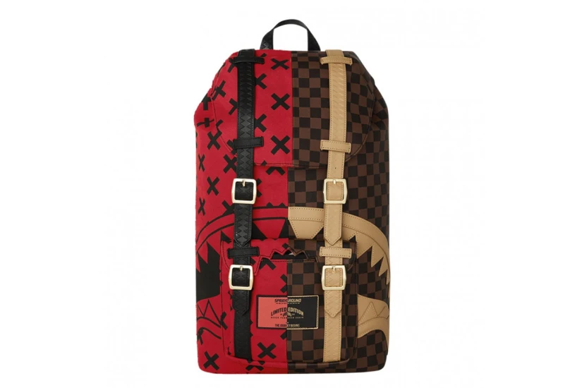 Sprayground Divide And Conquer Hills Dlxsv Limited Edition Backpack Κόκκινα, Καφέ, Μαύρα, Κάμελ