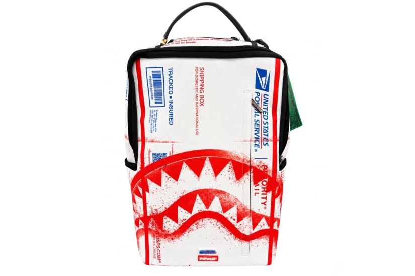 Sprayground USPS Shipping Box DLX Backpack Λευκό, Κόκκινο, Μπλε