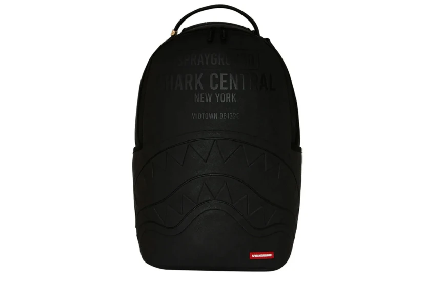 Sprayground Shark Central Embossed Nylon Backpack Μαύρο